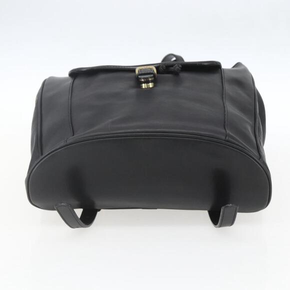 BALLY Backpack Leather Black Gold Auth ka1313 main image 16